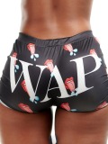 LW Lip Letter Print Shorts