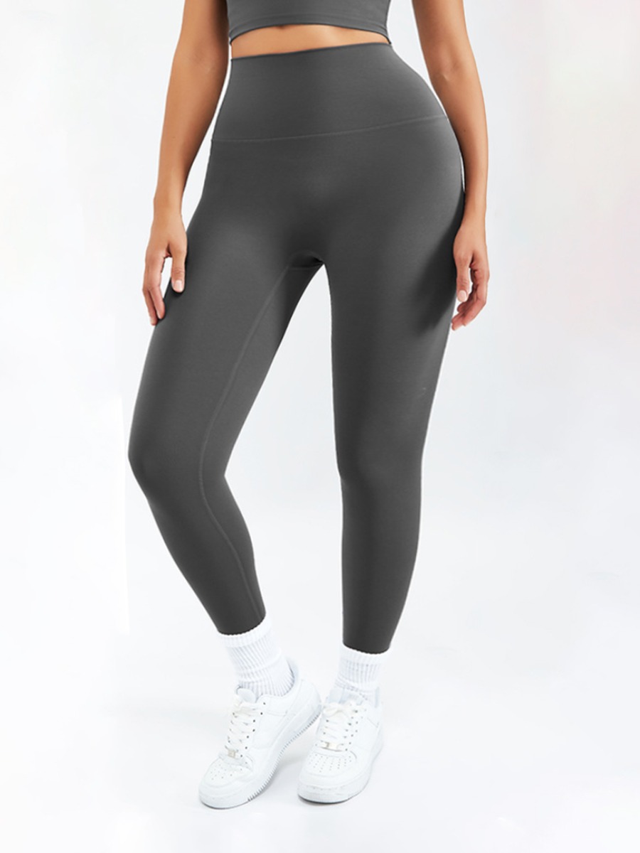 LW High-Waist High Stretchy Absorb Sweat Yoga Leggings, Dark grey