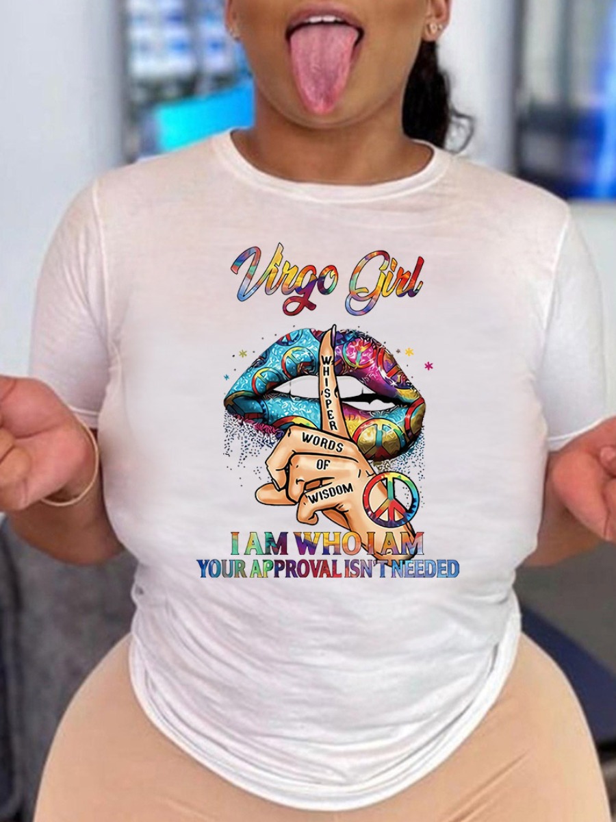 

LW Letter Lip Print T-shirt, Pear white