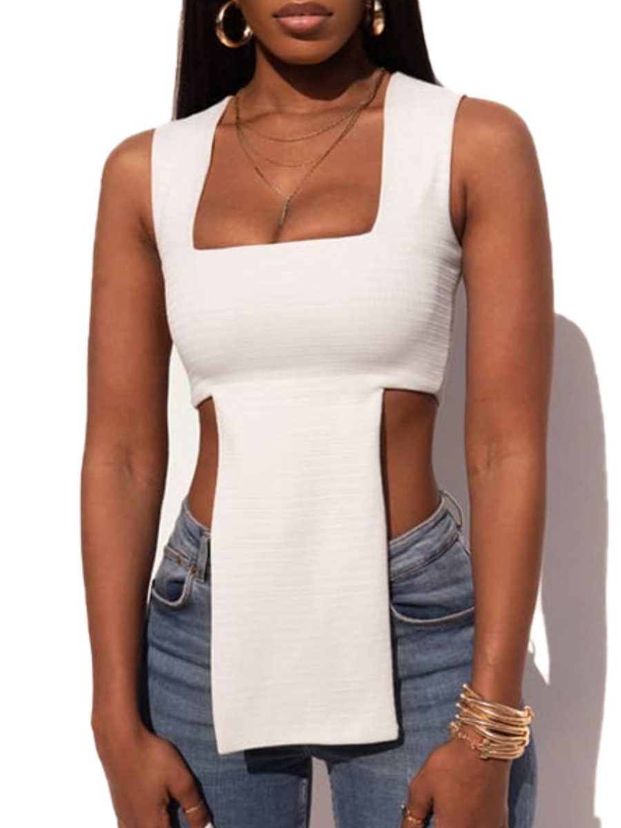 

LW Square Neck Crop Top Camisole, Off white