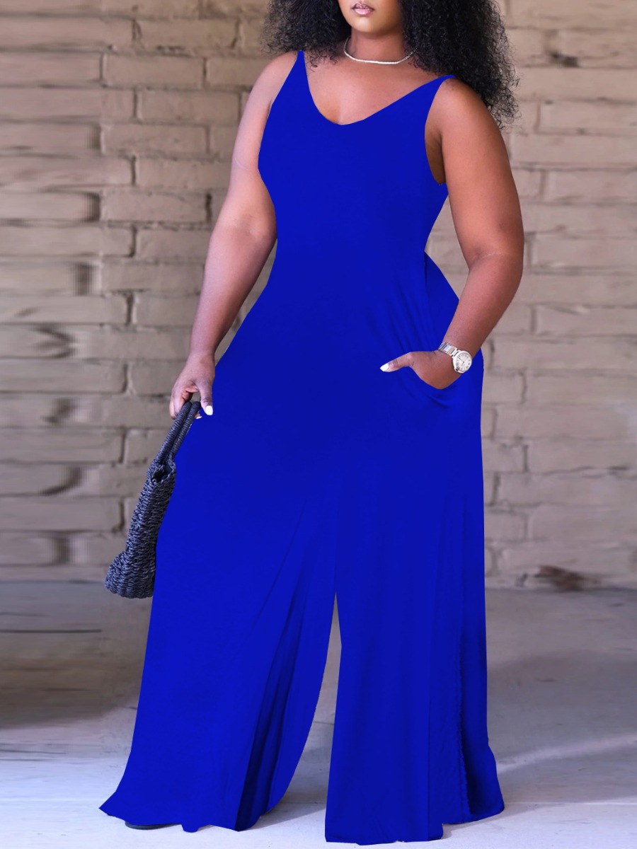 

LW SXY Wide Leg Cami Jumpsuit, Blue