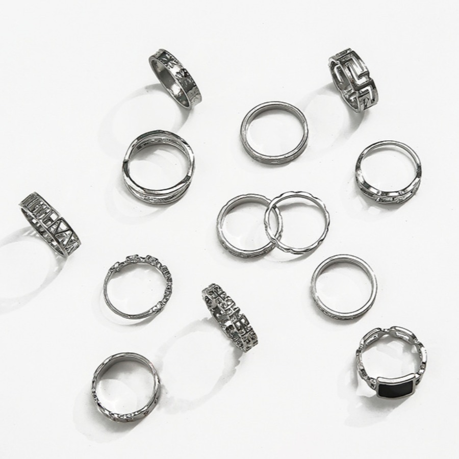 

LW 13-piece Letter Decor Ring, Silver