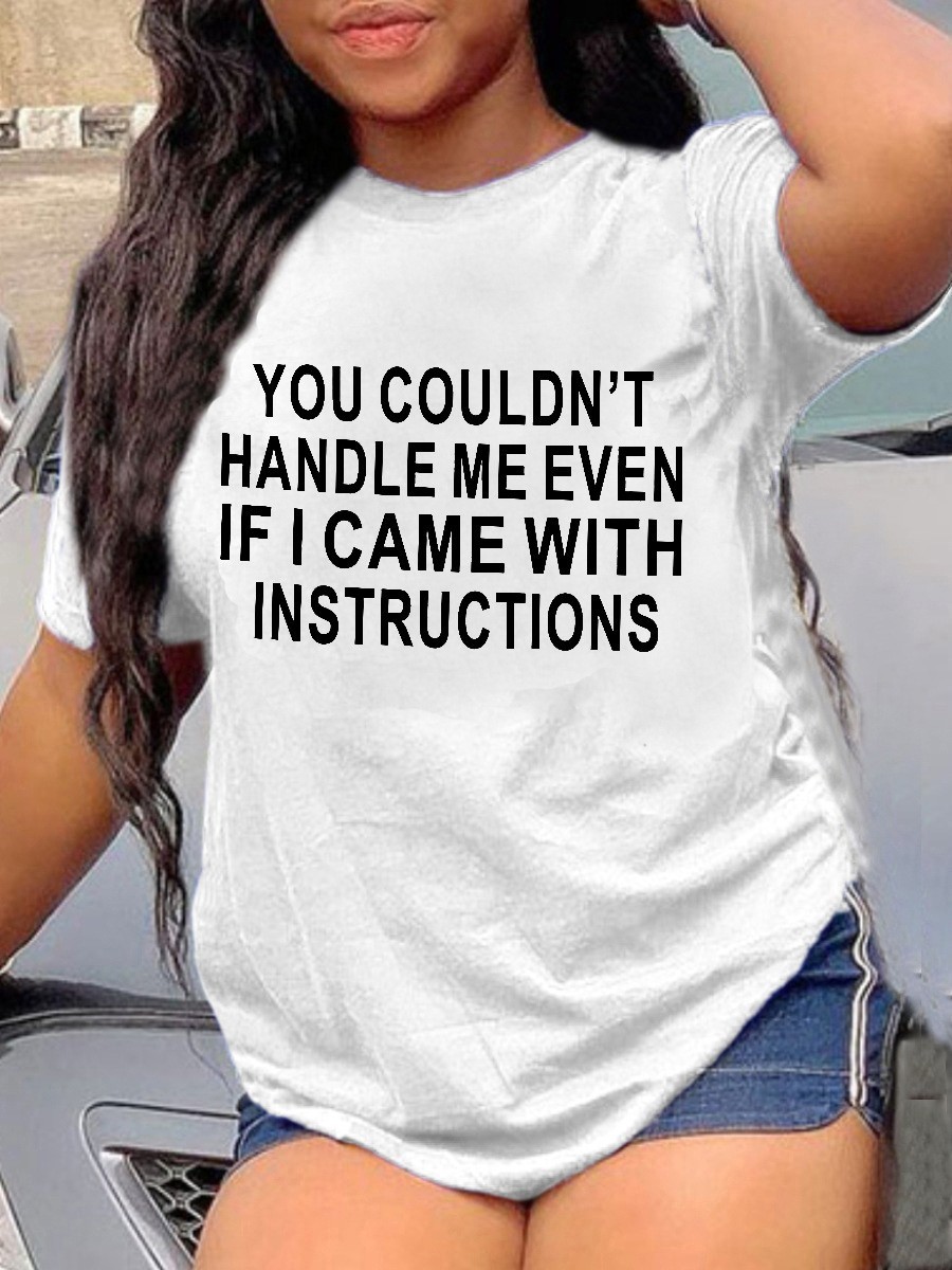 

LW Handle Me Letter Print T-shirt, White