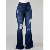 LW High-waisted High Stretchy Ripped Flared Jeans