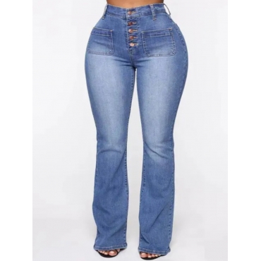 

LW High-waisted Stretchy Jeans, Baby blue