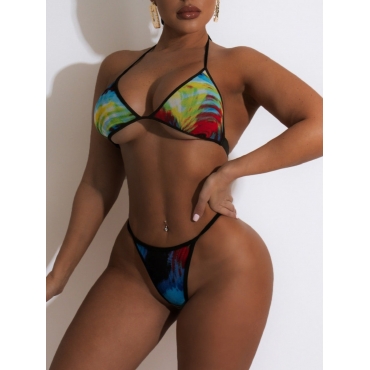 

LW SXY Mixed Print Bikini Set, Red