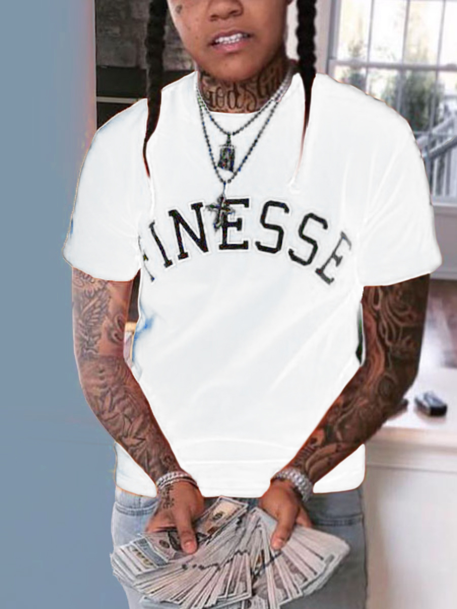 LW Men Finesse Letter Print T-shirt