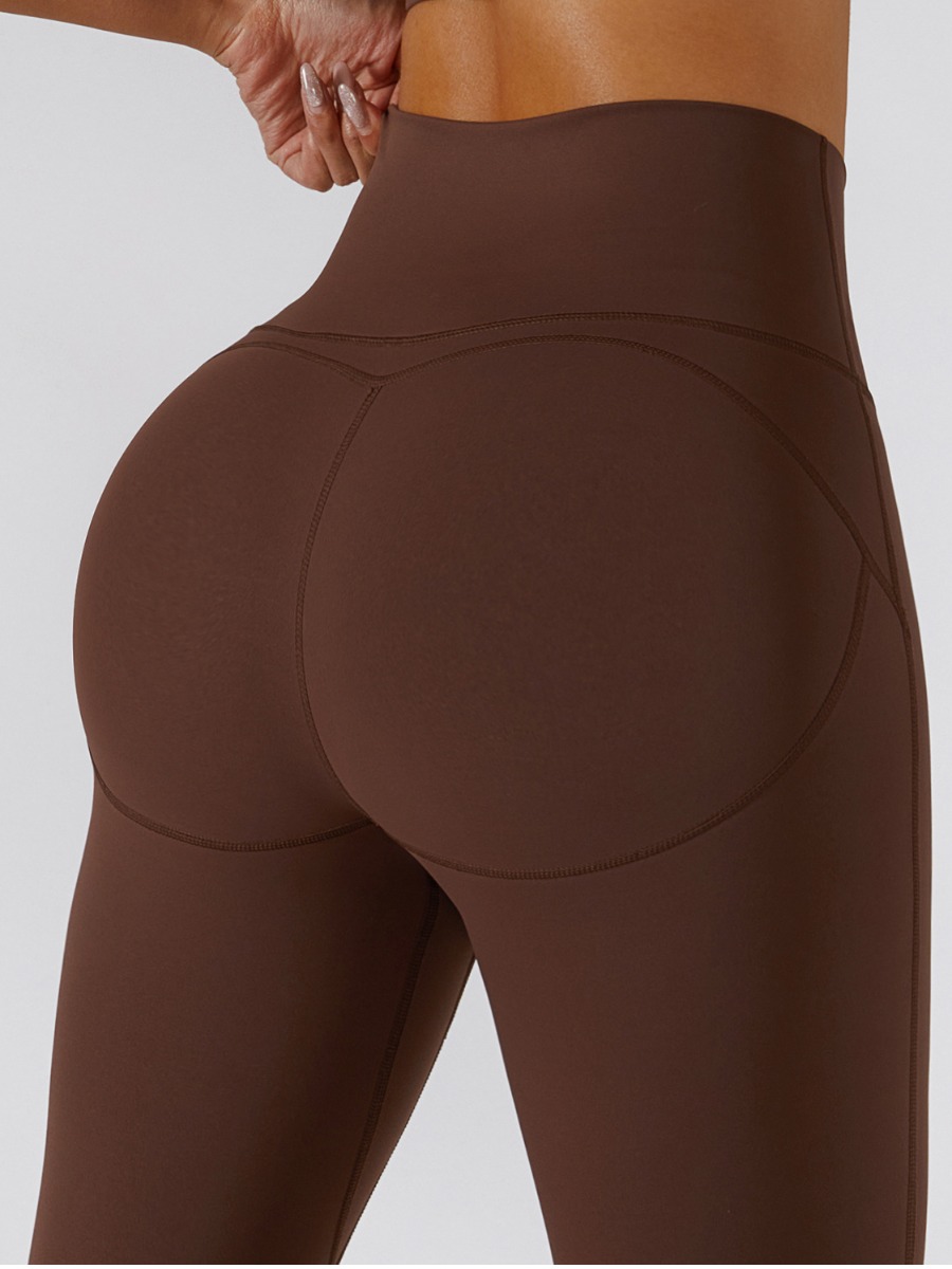 

LW Absorb Sweat High Stretchy Yoga Hip Lift Leggings, Caramel color