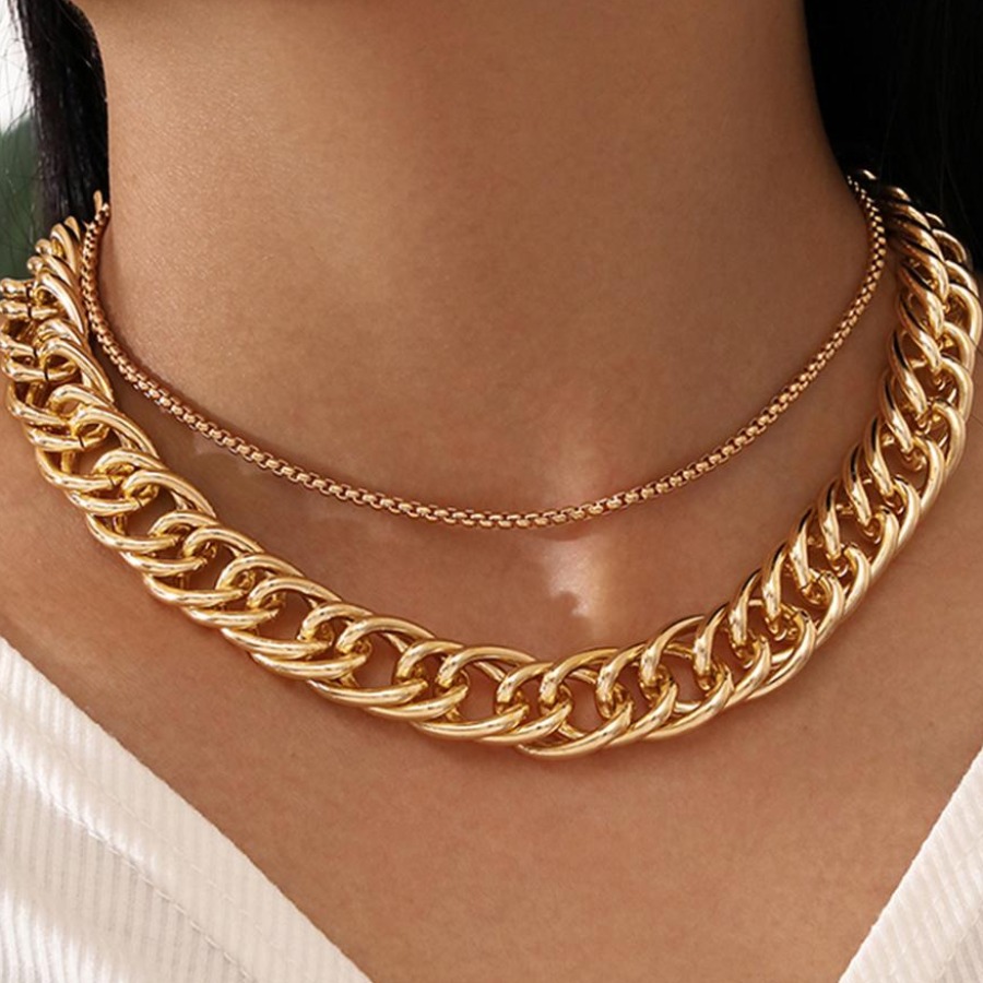 

LW Chain Multilayer Necklace, Gold