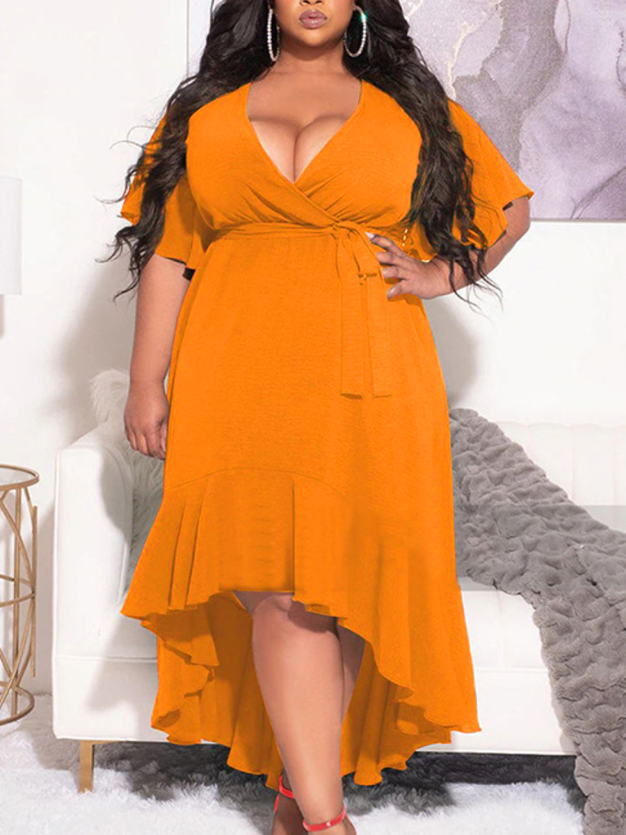 

LW SXY Plus Size Bandage Design A Line Dress, Jacinth