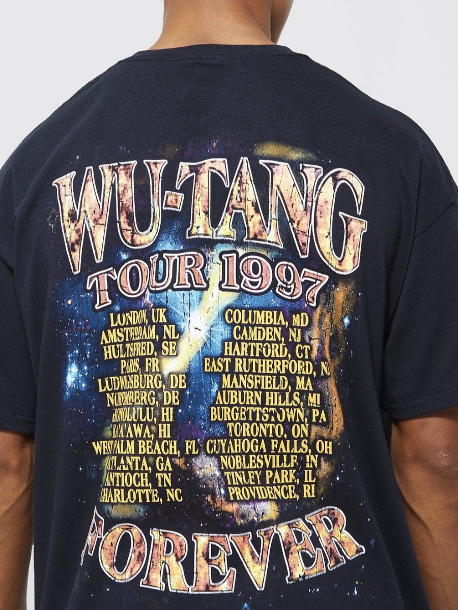

LW Men Letter Print Tie-dye T-shirt, Black