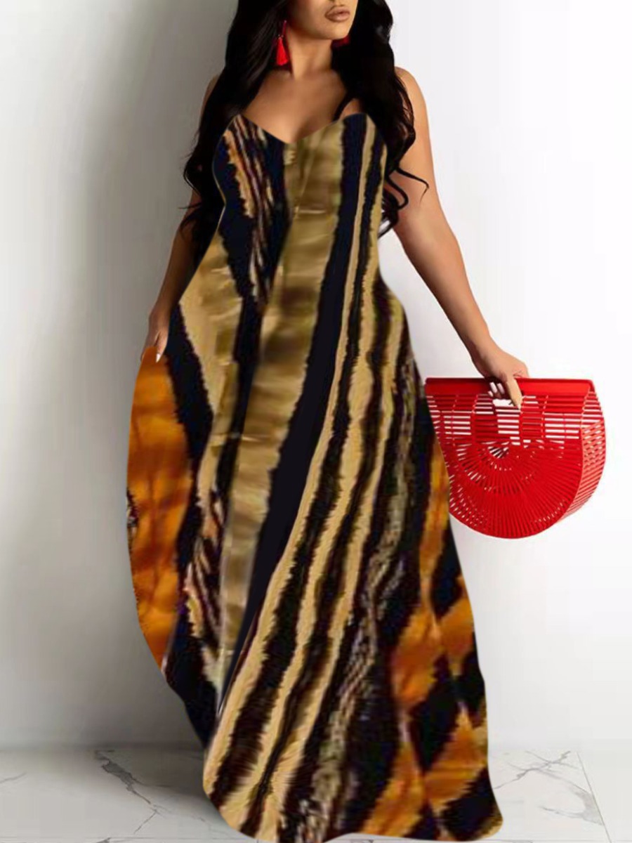 LW COTTON Tie-dye Cami Loose Dress