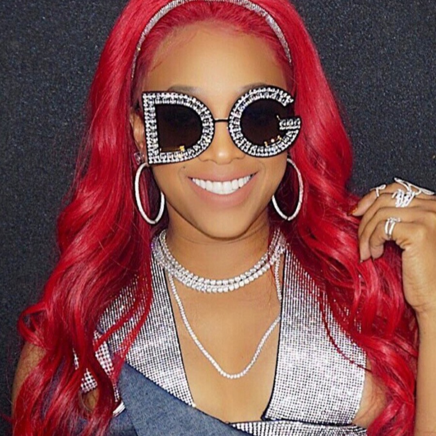 LW Rhinestone Letter Sunglasses