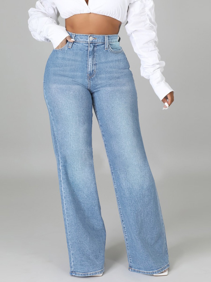 LW High-waisted Straight Medium Stretchy Jeans