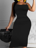 LW BASICS Halter Neck Backless Bodycon Dress