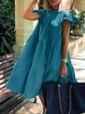 LW Ruffle Design A Line Loose Dress