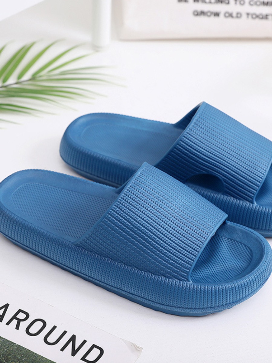 

LW Casual Rubber Home Slippers, Blue