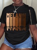 LW Plus Size Melanin Letter Print T-shirt