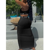 LW SXY Cami Letter Print Skirt Set