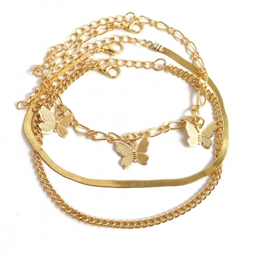 LW Butterfly Decor Anklet Body Chain