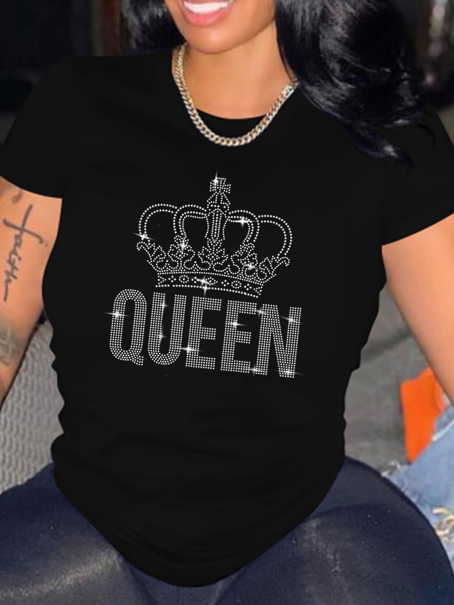 LW Rhinestone Queen Crown T-shirt