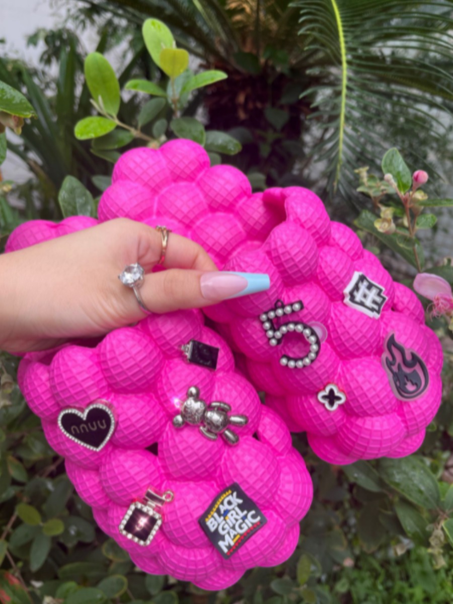 LovelyWholesale Peanut Design Letter Decor Slides Summer Casual Appliques Spring Summer 2024