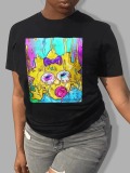 LW Mixed Cartoon Print T-shirt