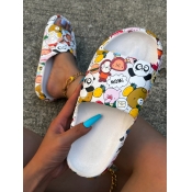 LW Cartoon Letter Print Yeeze Slides