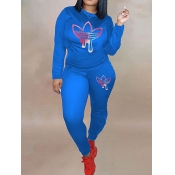 LW Plus Size Gradient Geometric Print Pants Set