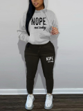LW Print Regular Sweat Two-piece Pants Set