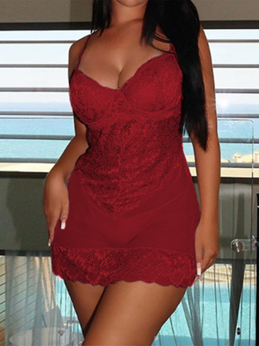 LW SXY Plus Size Lace Cami Babydoll