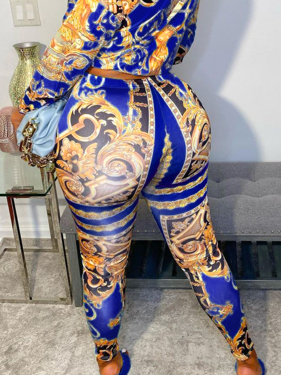 LovelyWholesale Plus Size Tribal Print High Stretchy Leggings Spring|Fall Casual  5X Spring Summer 2024