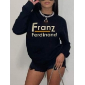LW Round Neck Letter Print T-shirt