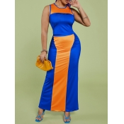 LW Letter Print Patchwork Two Piece Skirt Set