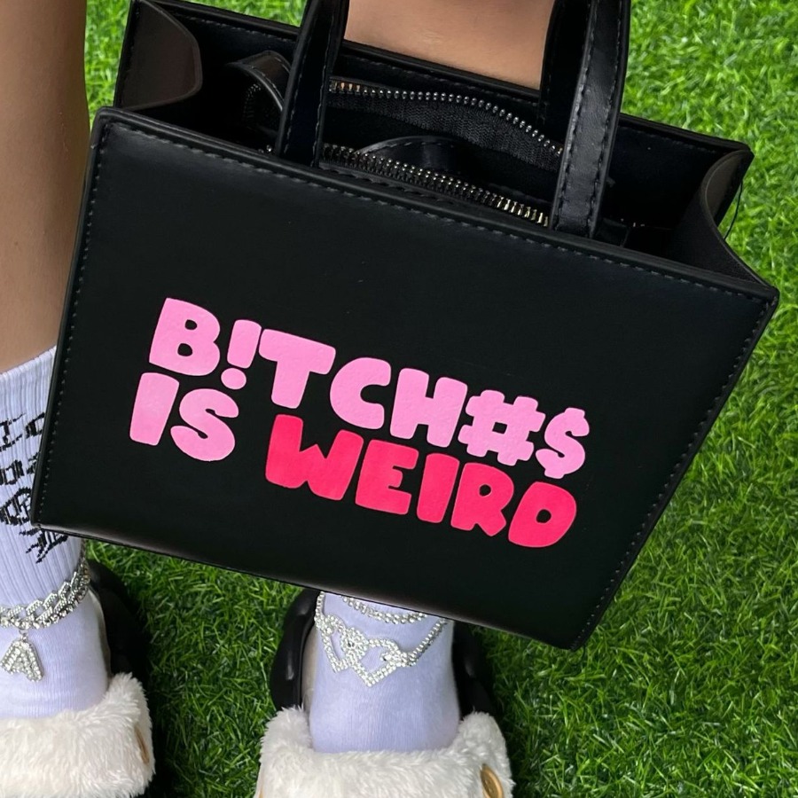 LovelyWholesale Faux Leather Letter Print Tote Bag Summer Casual Spring Summer 2024