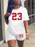 LW Number 23 Print Regular Fit Shorts Set
