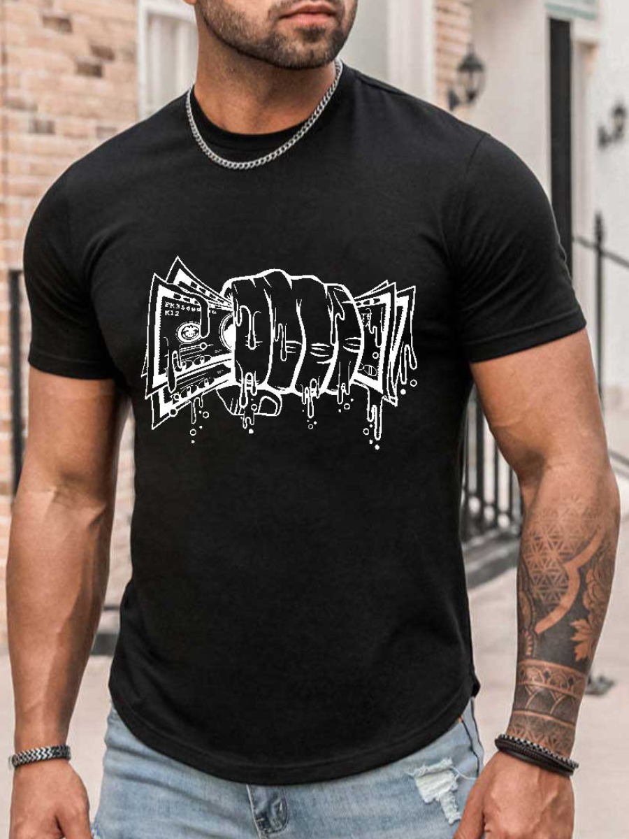 LW Men Figure Money Print T-shirt