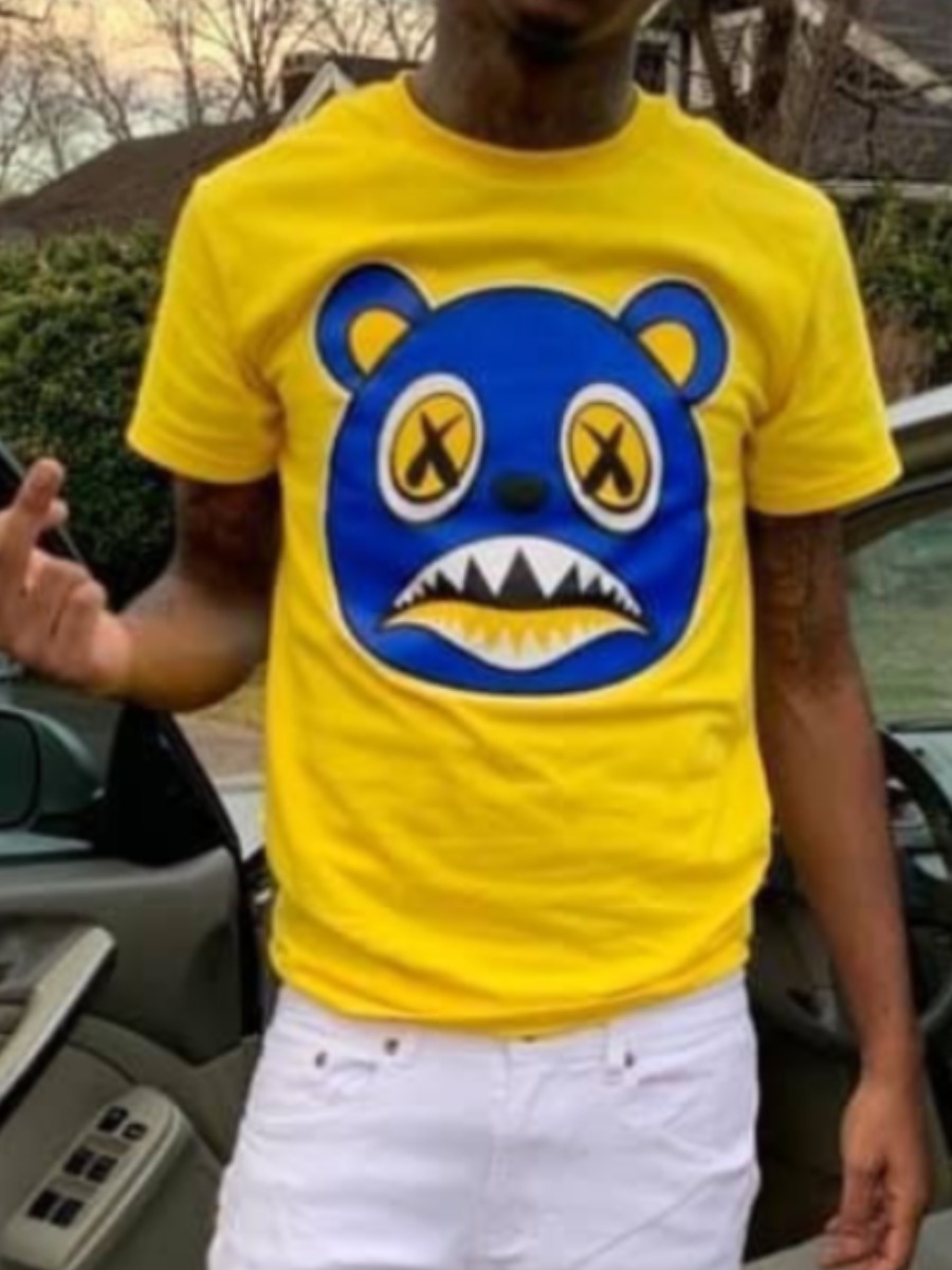 LovelyWholesale Men Cotton Spinning Cartoon 3D Print T-shirt Summer Short Sleeve Casual Pattern Spring Summer 2024