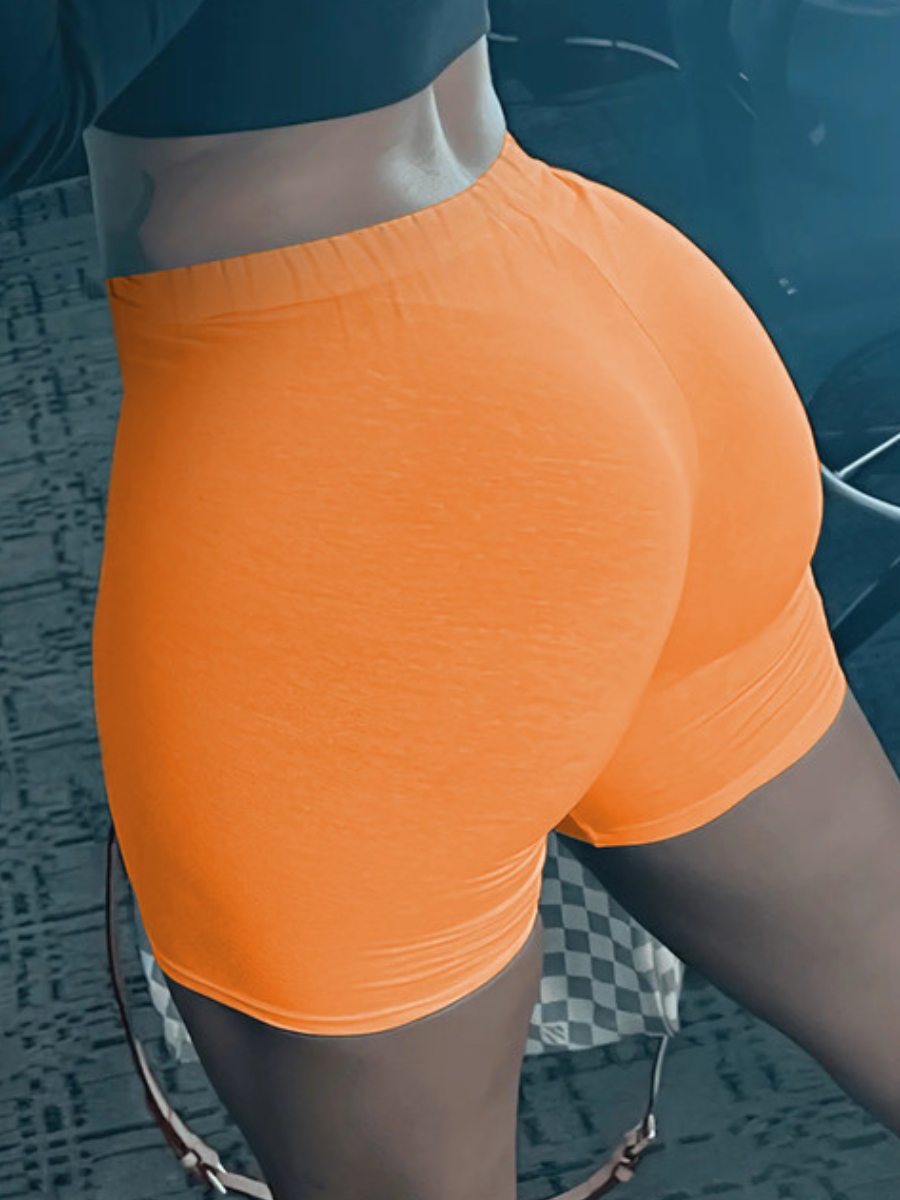 LovelyWholesale BASICS Mid Waist Regular Fit Booty Shorts Summer Casual Spring Summer 2024