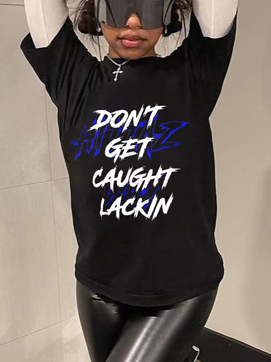 LW Letter Print Regular Fit T-shirt