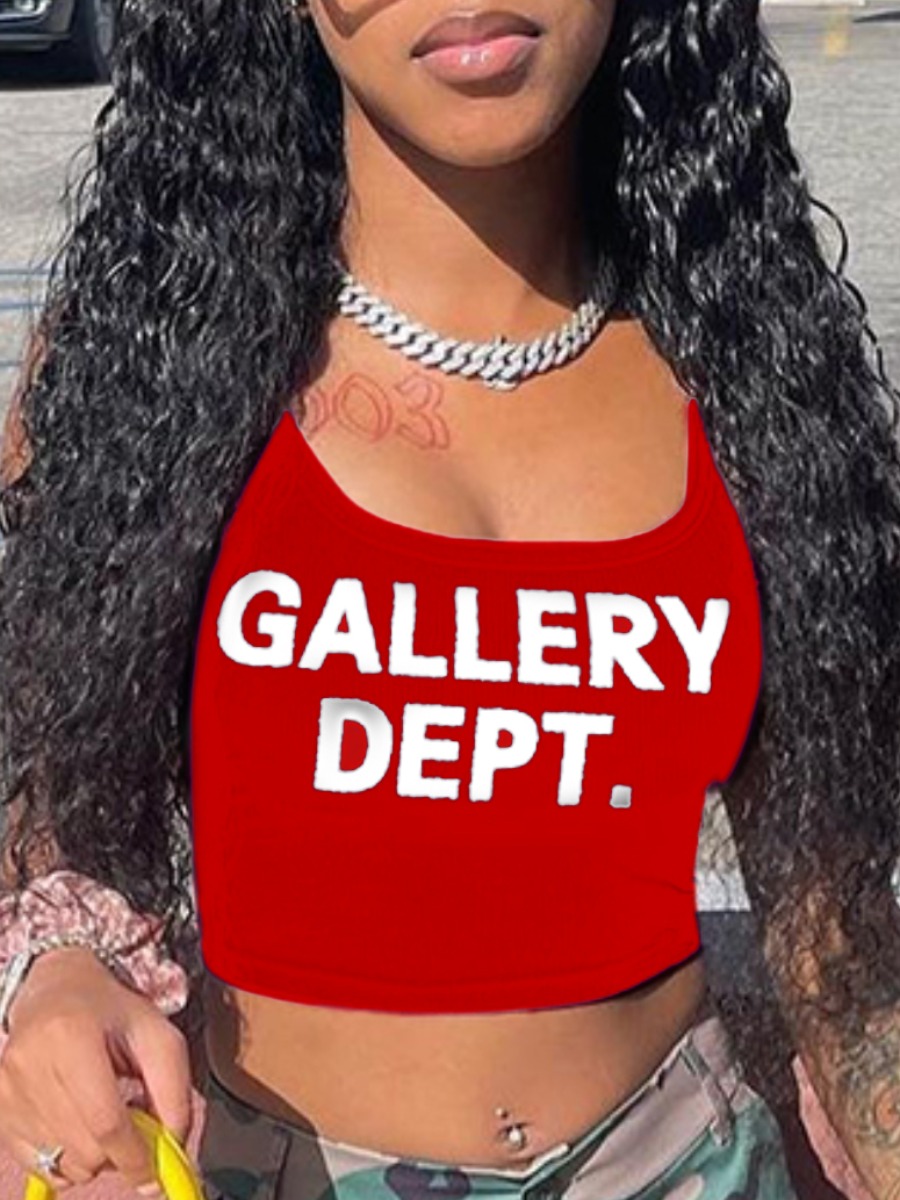 LW Crop Top Letter Print Camisole