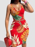 LW SXY Plus Size Cami Floral Print Skirt Set