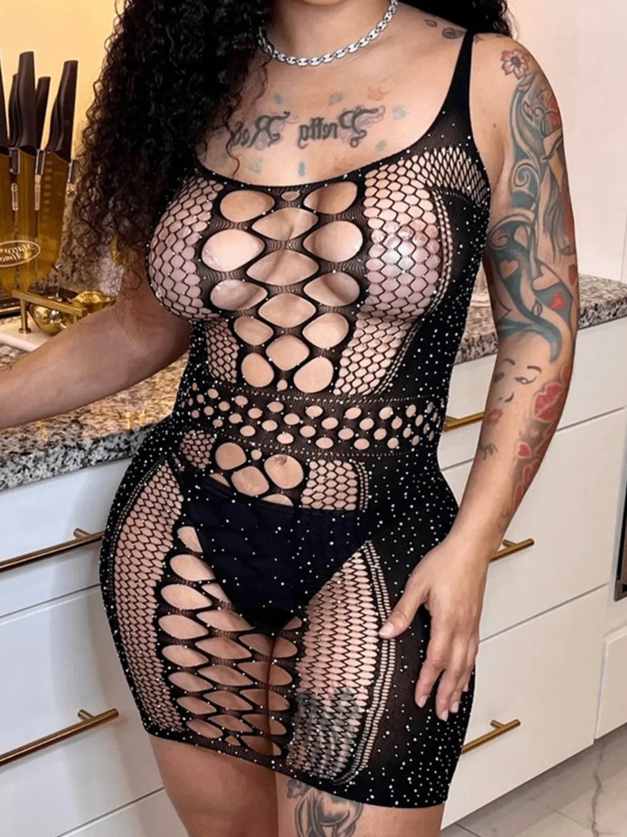 LW SXY Mesh Bodystocking Lingerie Dress