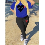 LW Plus Size Heart Print Regular Fit Stretchy Pant