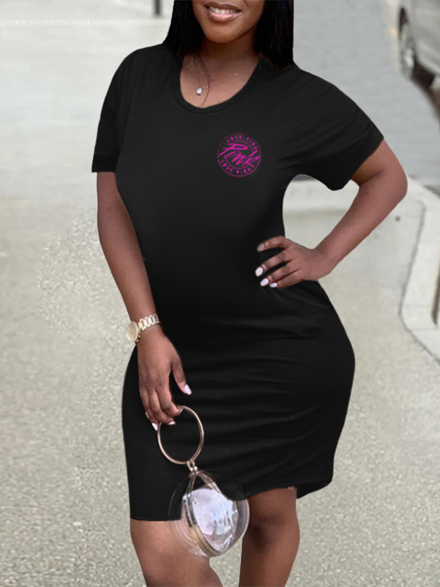 LW BASICS Plus Size Crown Number 23 Print Tshirt Dress Sale