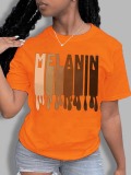 LW Plus Size Melanin Letter Print T-shirt