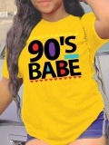 LW Plus Size Geometric Letter Print T-shirt