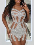 LW SXY Sequined Cut Out Bodycon Prom Dress