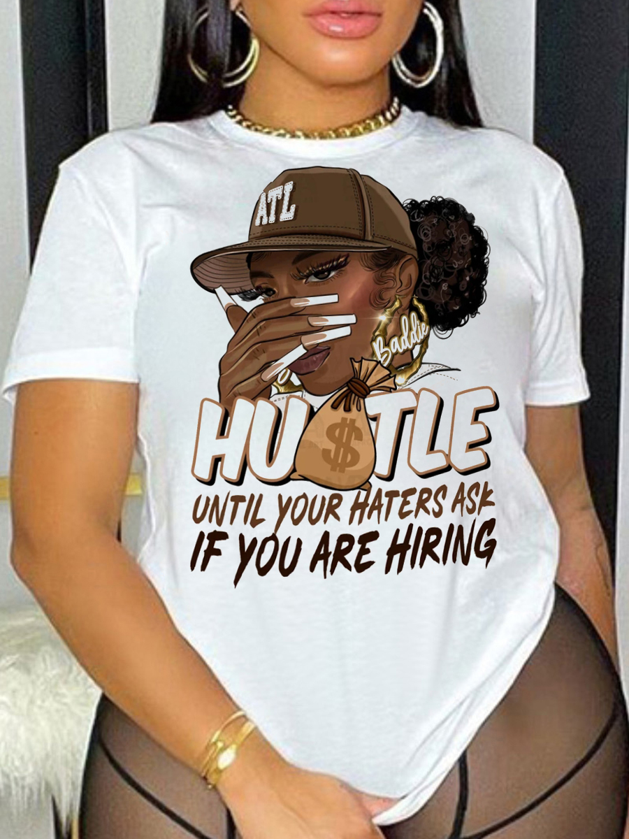 LW Figure Letter Print T-shirt