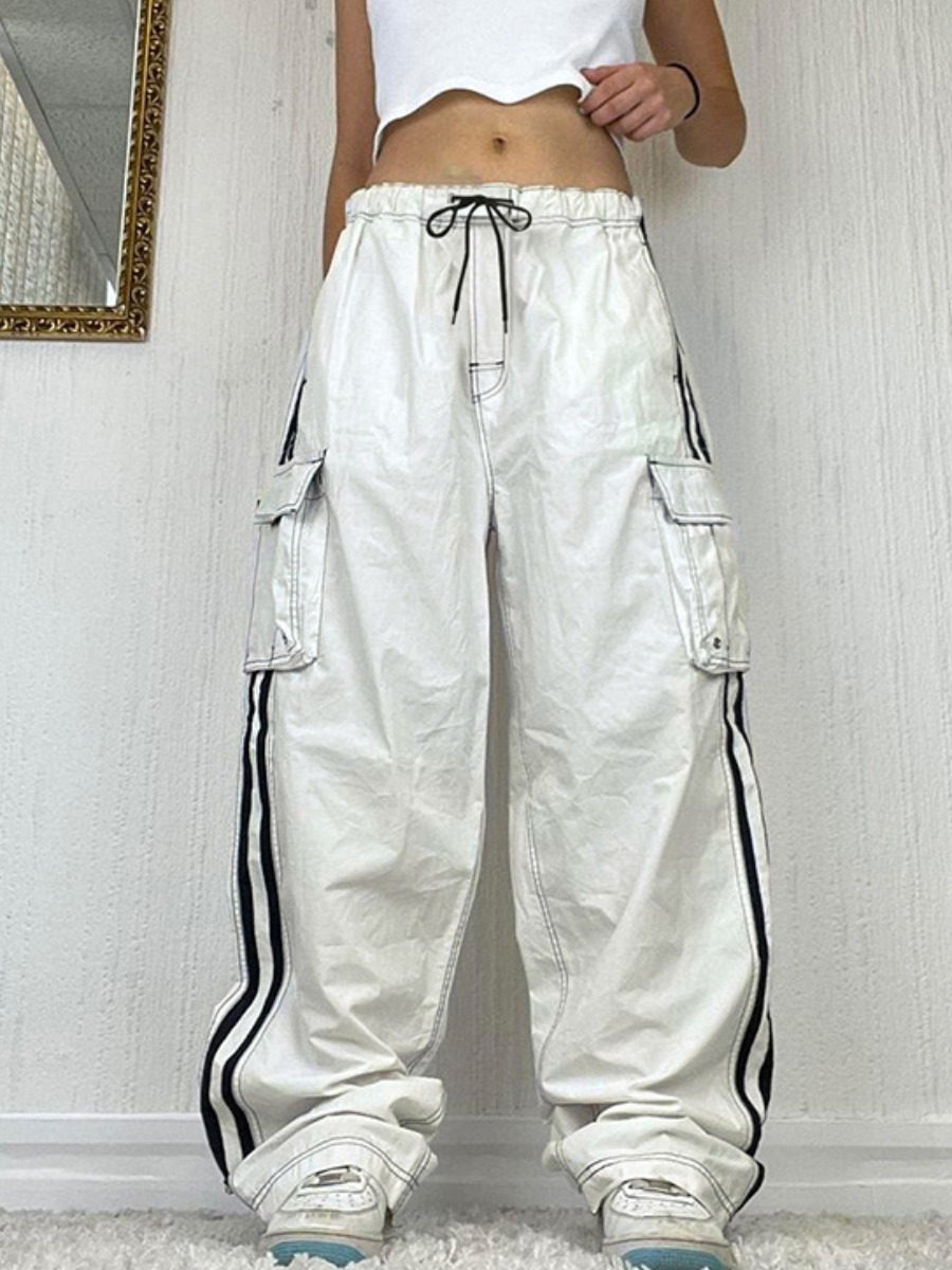 LW Striped Drawstring Side Pocket Pants